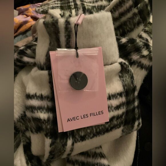 NWT Avec Les Filles Plaid Zip Front Jacket Shacket - Picture 13 of 15